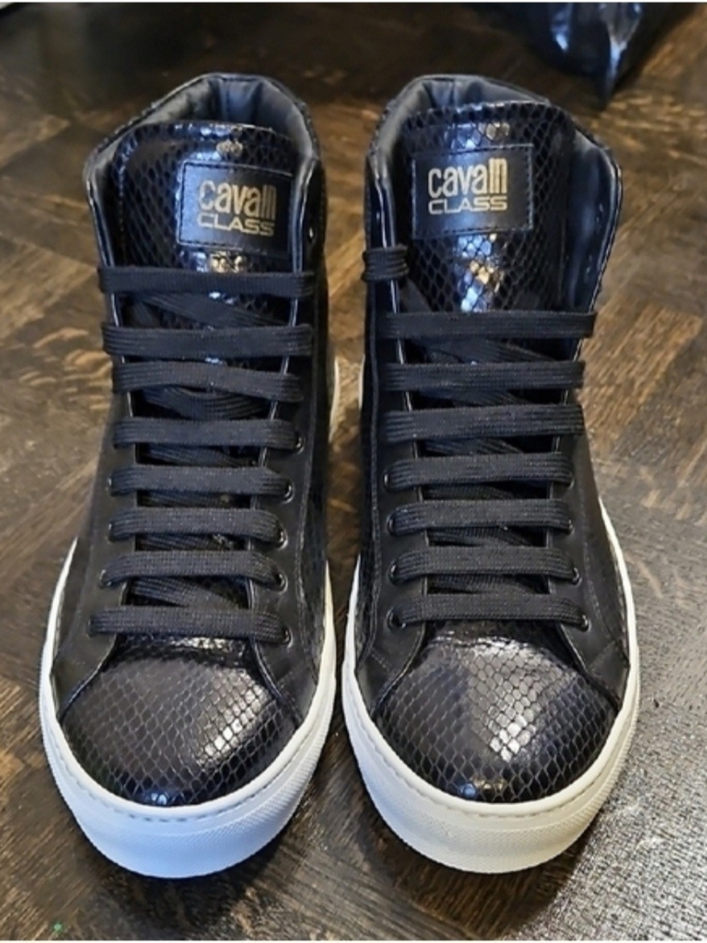 Cavalli Class Men’s Black High-Top Sneakers